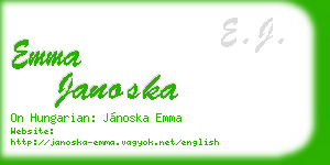 emma janoska business card
